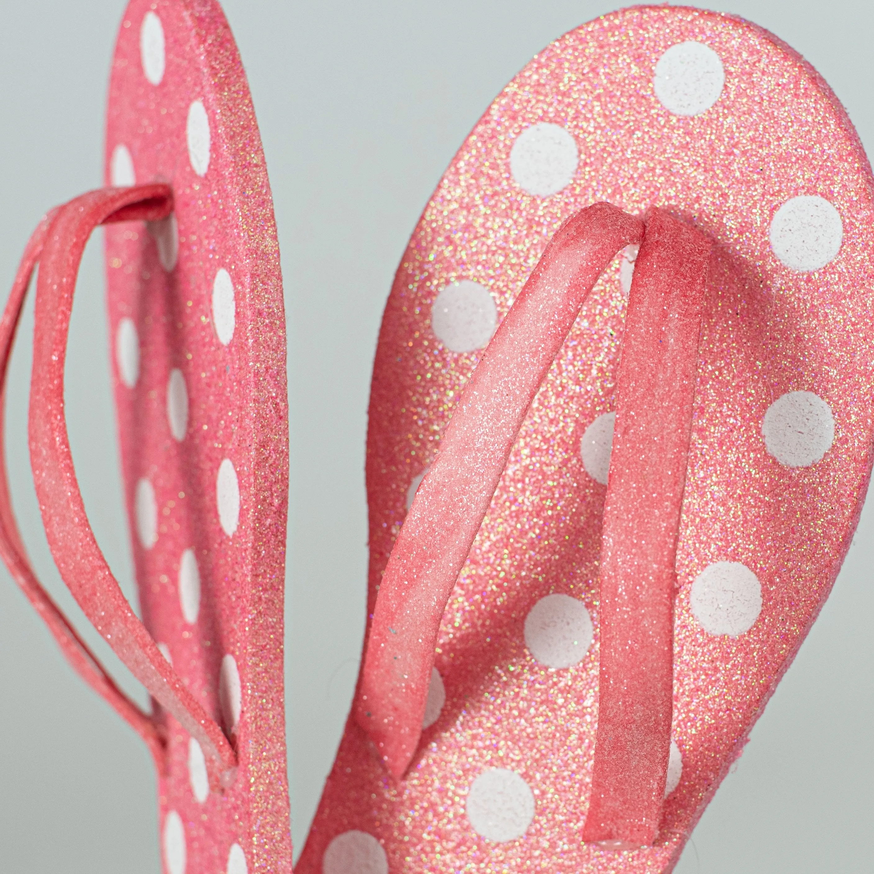 20" Glitter Polka Dot Flip Flop Spray: Pink