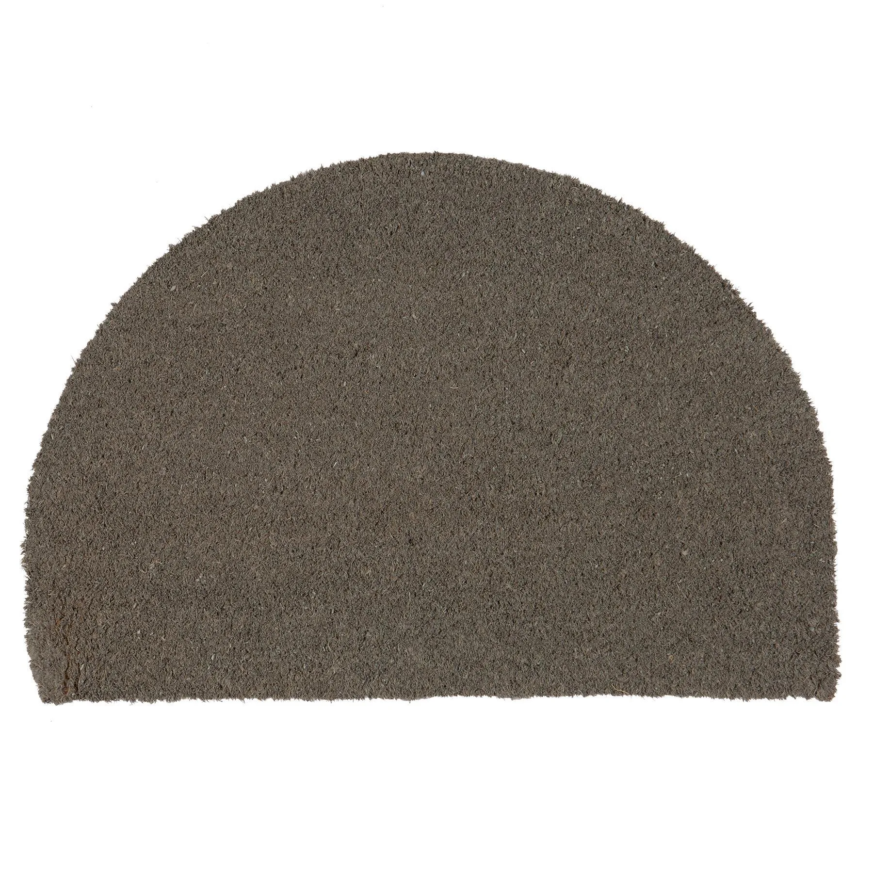 60cm x 40cm Grey Coir Half Moon Door Mat - By Nicola Spring