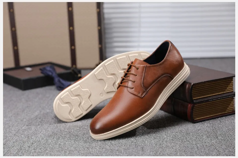 Angelo Ricci™ Casual Genuine Leather Business Elegant Shoes