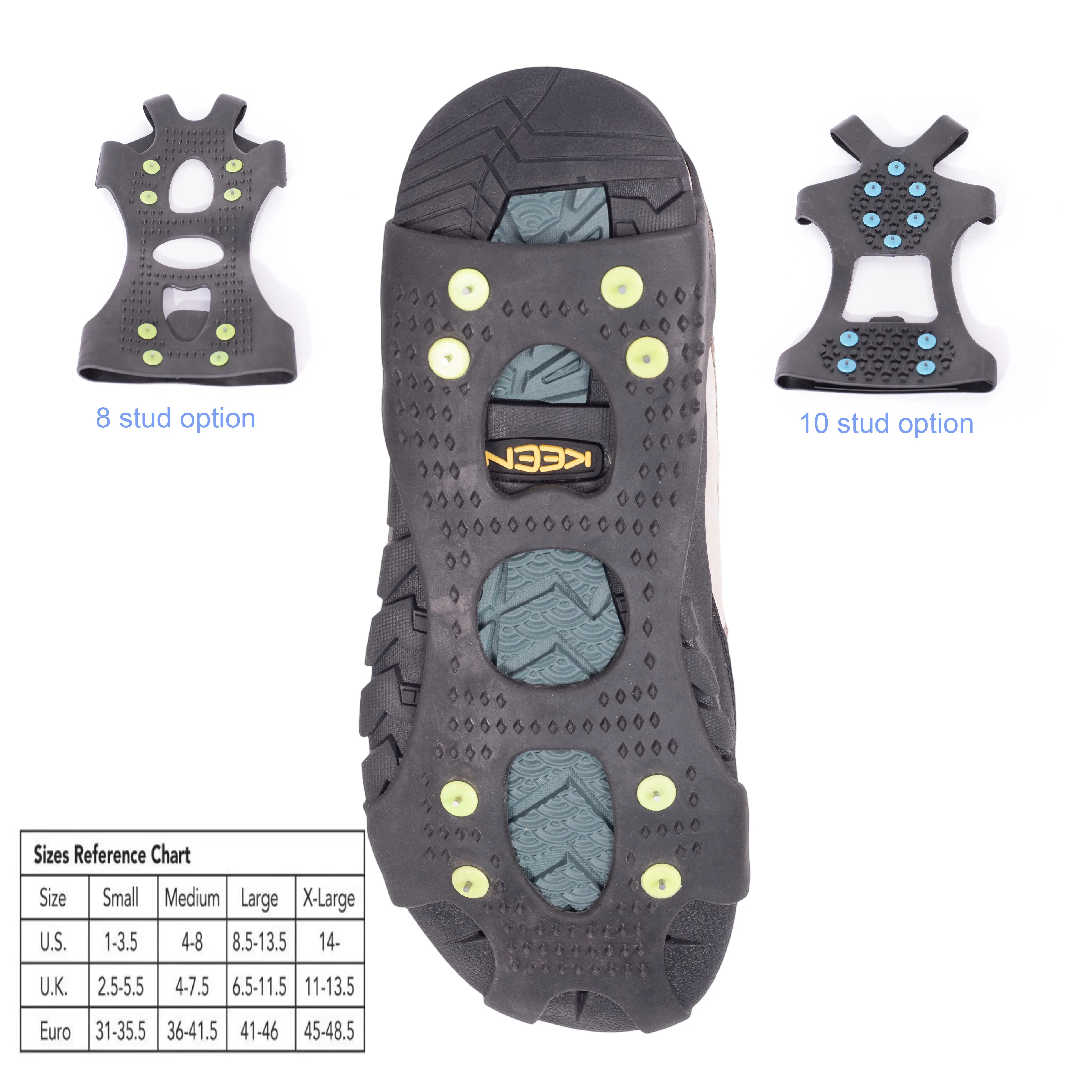 Anti Slip Boot and Shoe Crampons for Walking on Snow and Ice with Hard Tungsten Studs.