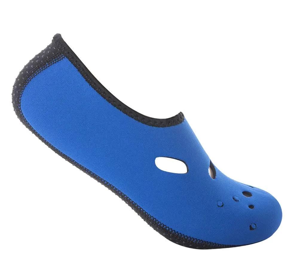 Anti Slip Socks,iSpchen Comfortable Swimming Diving Socks Breathable Quick Drying Snorkeling Beach Socks For Men Women Socks Blue Medium
