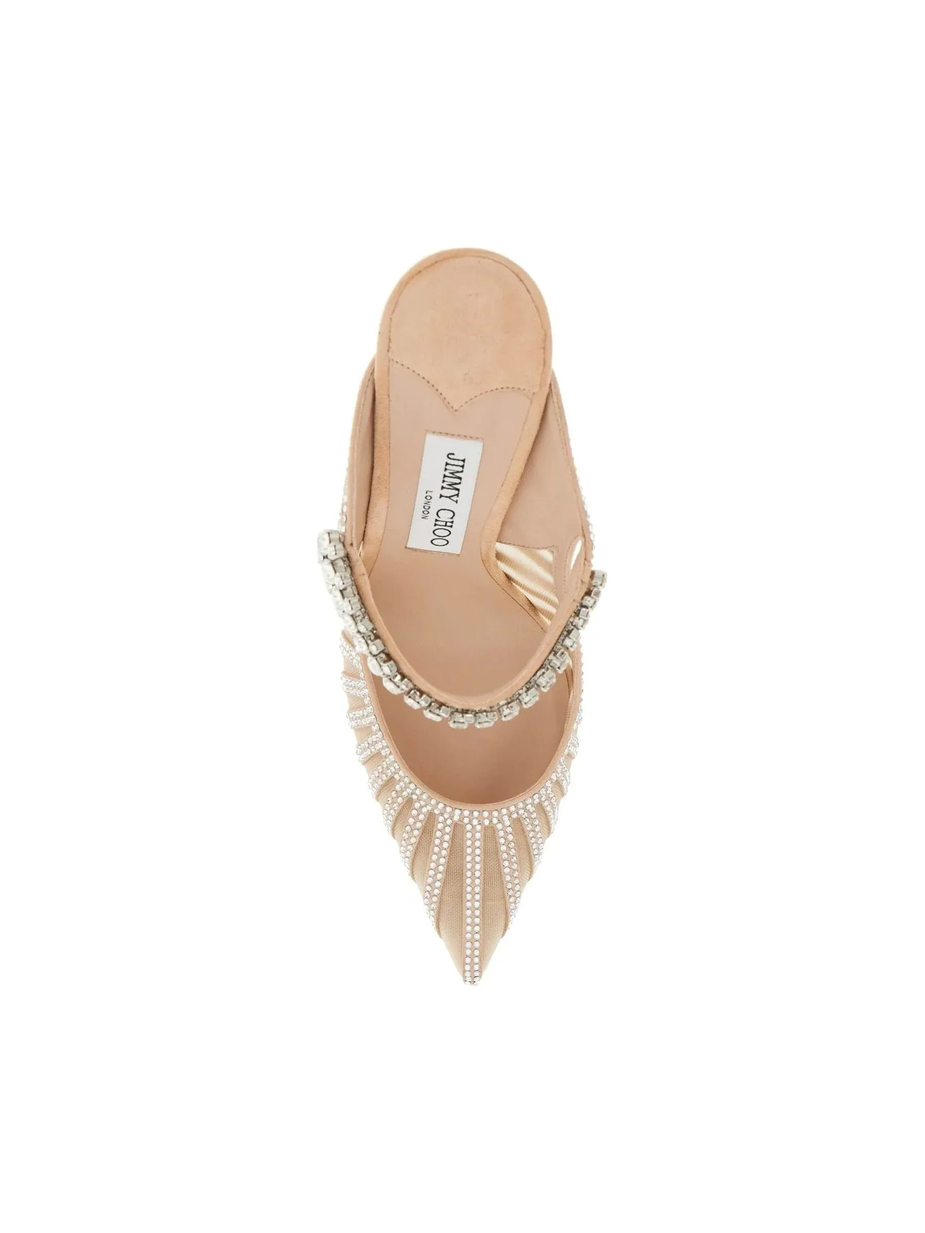 Bing 100 Rhinestone Heeled Mules