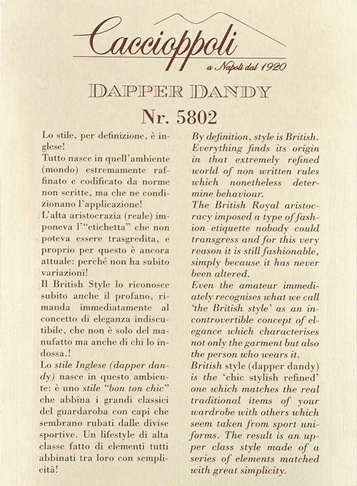 Caccioppoli Dapper Dandy Cerez Wool Jacket