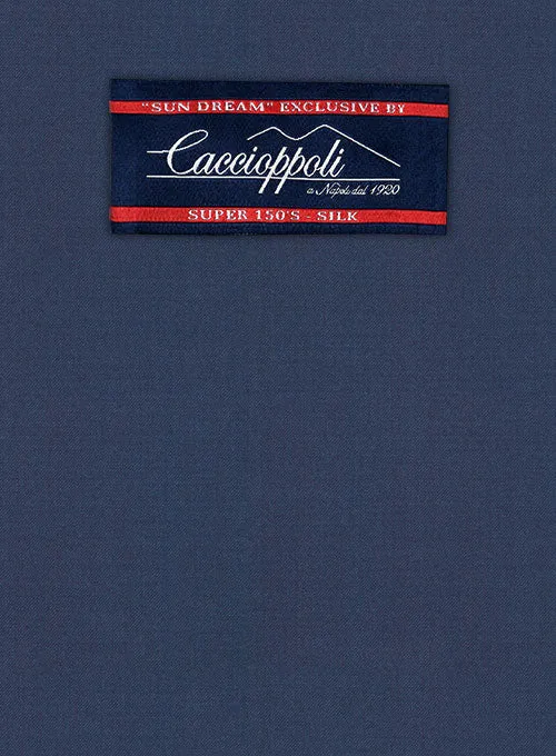 Caccioppoli Sun Dream Ink Blue Wool Silk Jacket