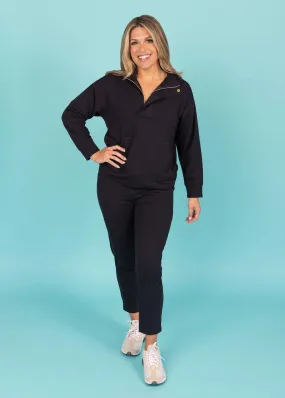Carson LUX Black Sweatshirt