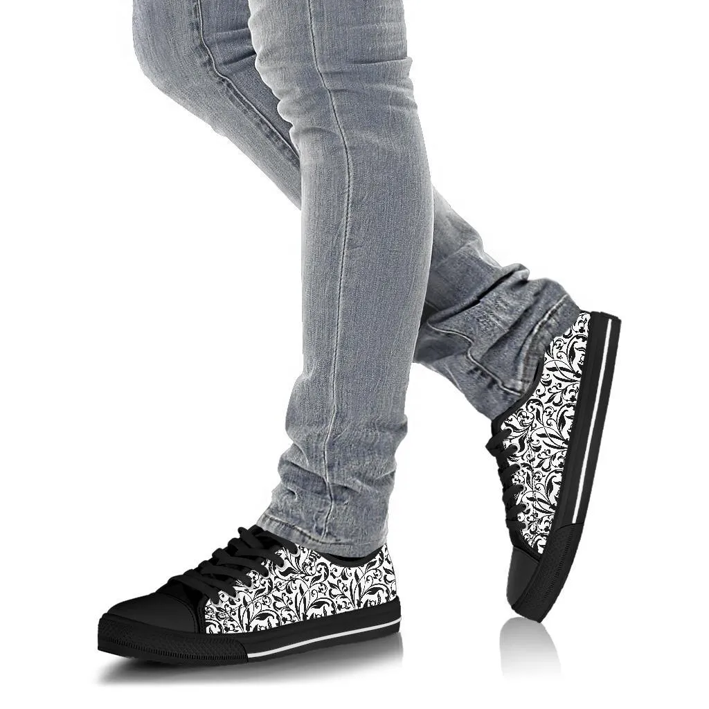 Custom Sneakers-Black and White Series 122