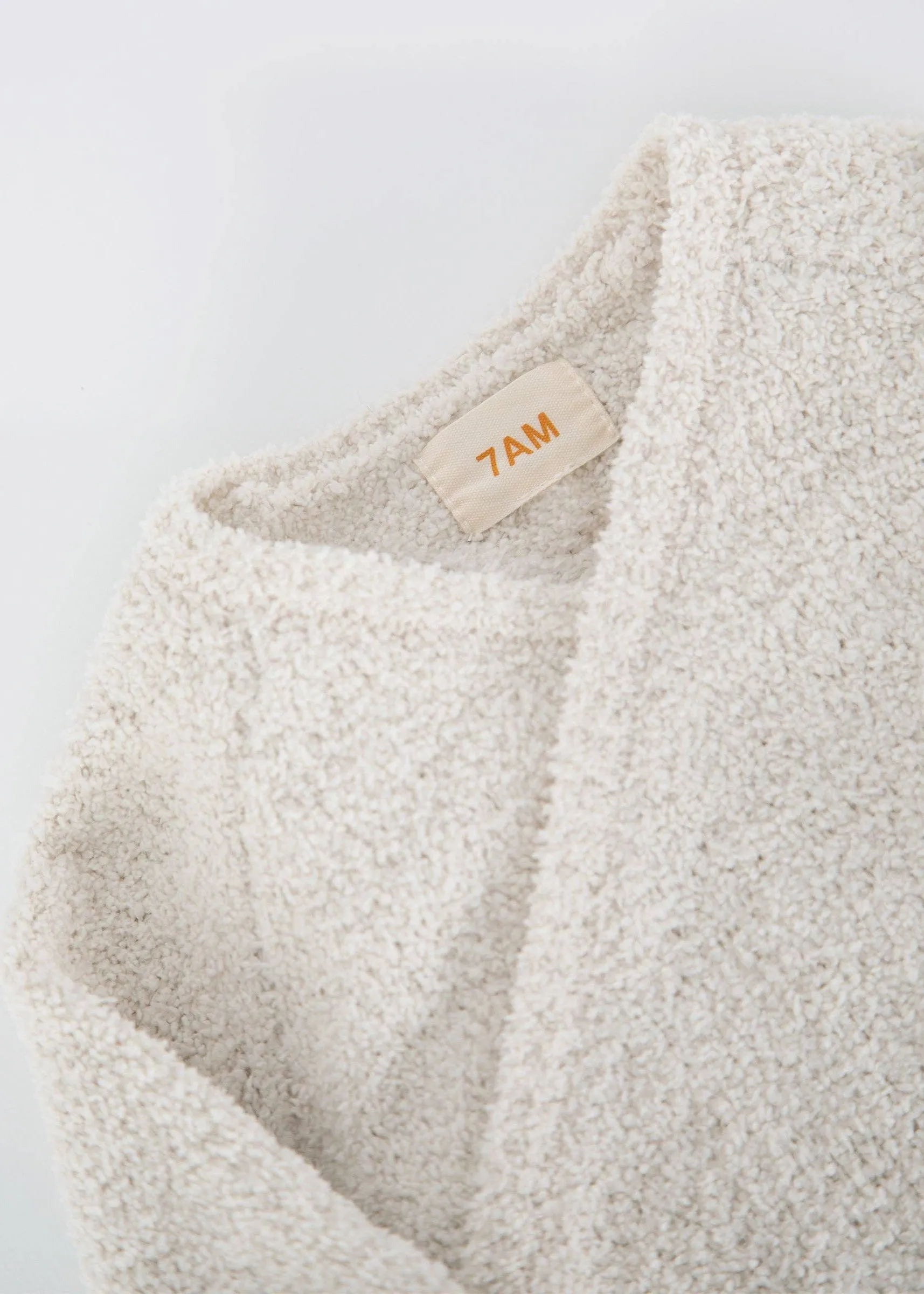 Ecru Wrap Fuzzy Top