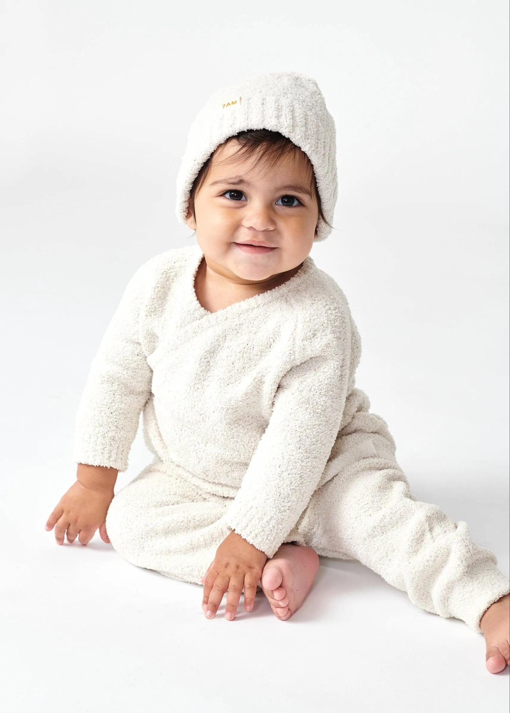Ecru Wrap Fuzzy Top