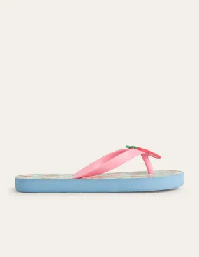 Flip Flops (Girls)-Strawberry Floral