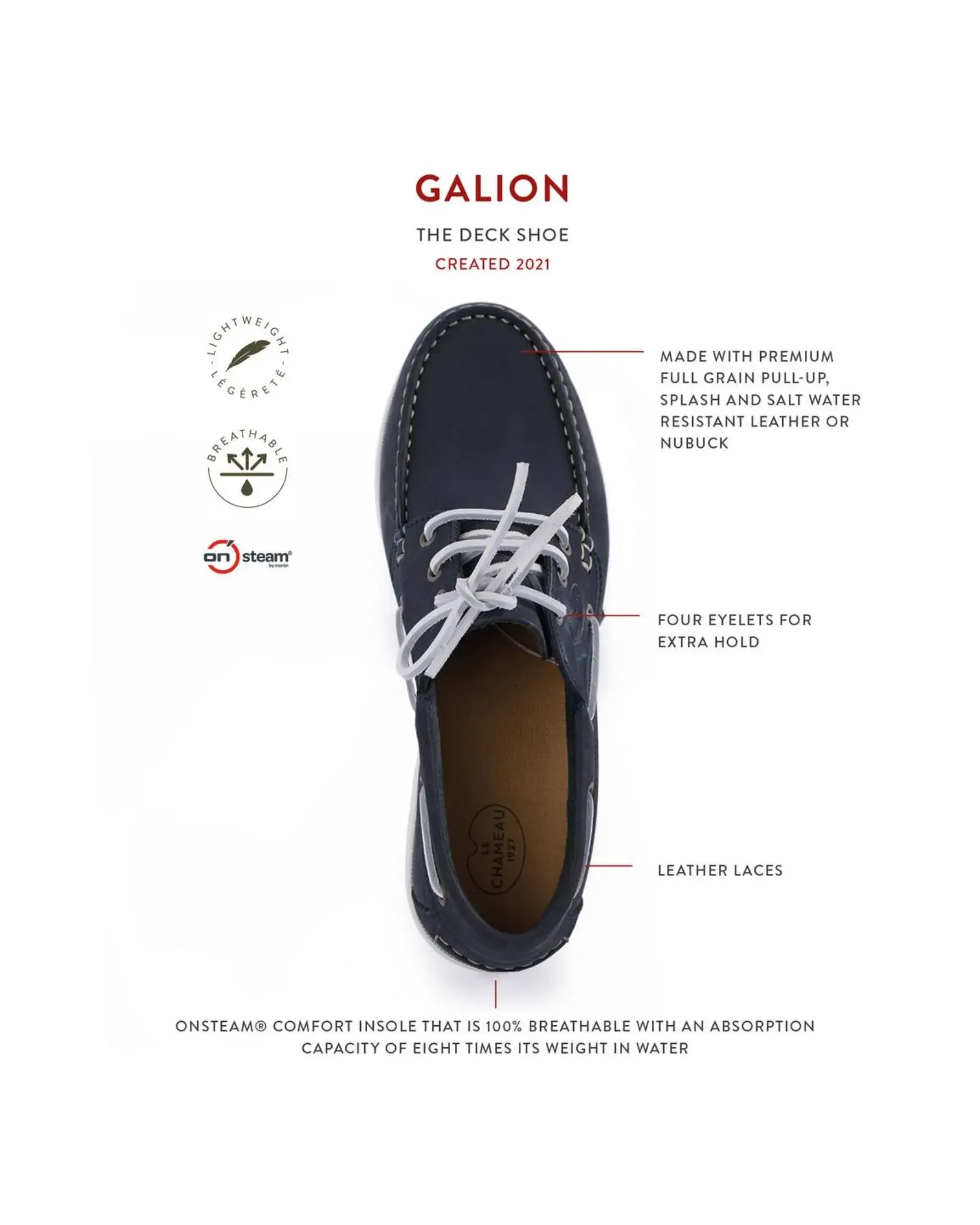 Galion Nubuck Femme Deck Shoe - Tan