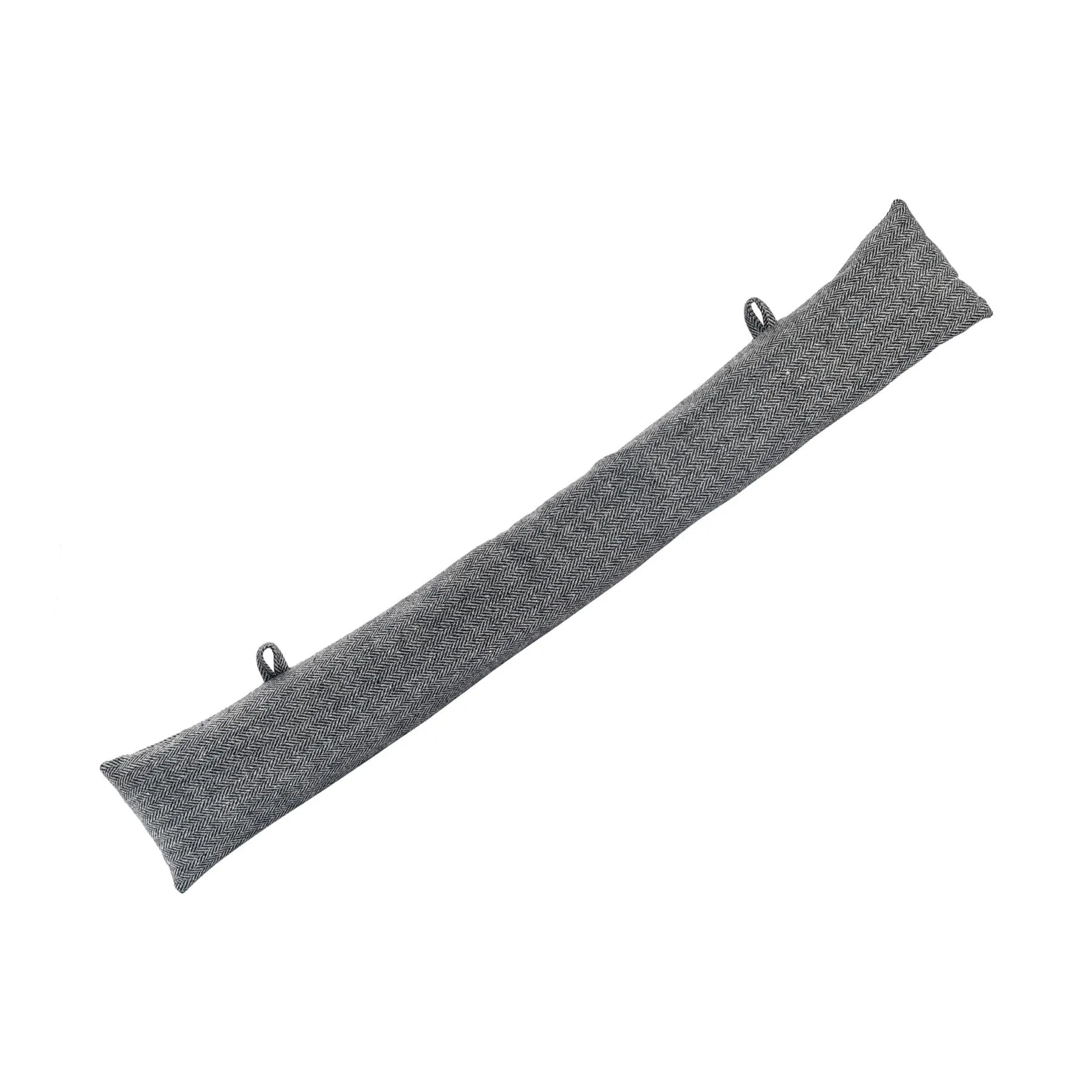 Grey Herringbone Draught Excluder - 80cm - By Nicola Spring