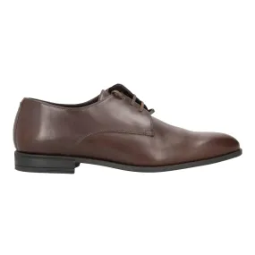 Harrys Of London Christopher R Polished Leather Derby Shoe Dark Brown
