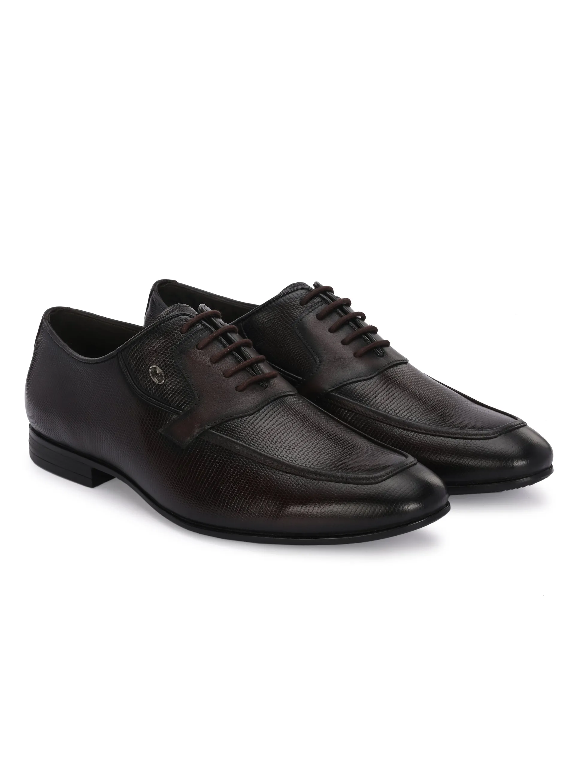 HITZ7552-Men's Brown Leather Formal Shoes