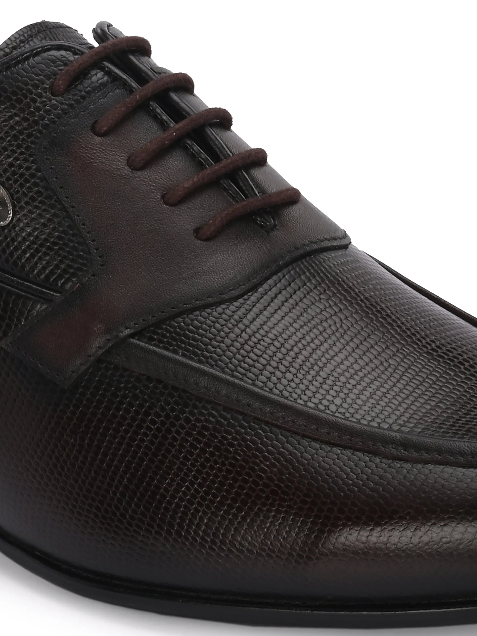 HITZ7552-Men's Brown Leather Formal Shoes
