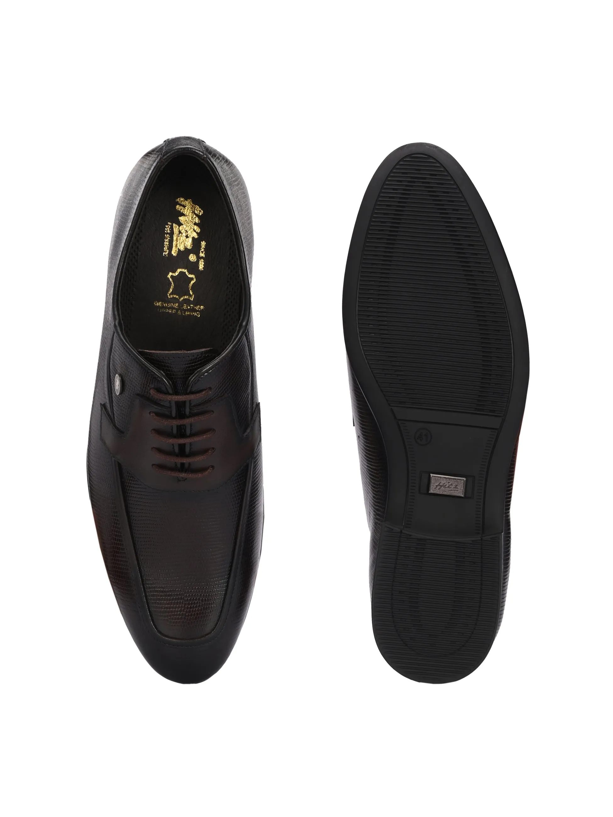 HITZ7552-Men's Brown Leather Formal Shoes