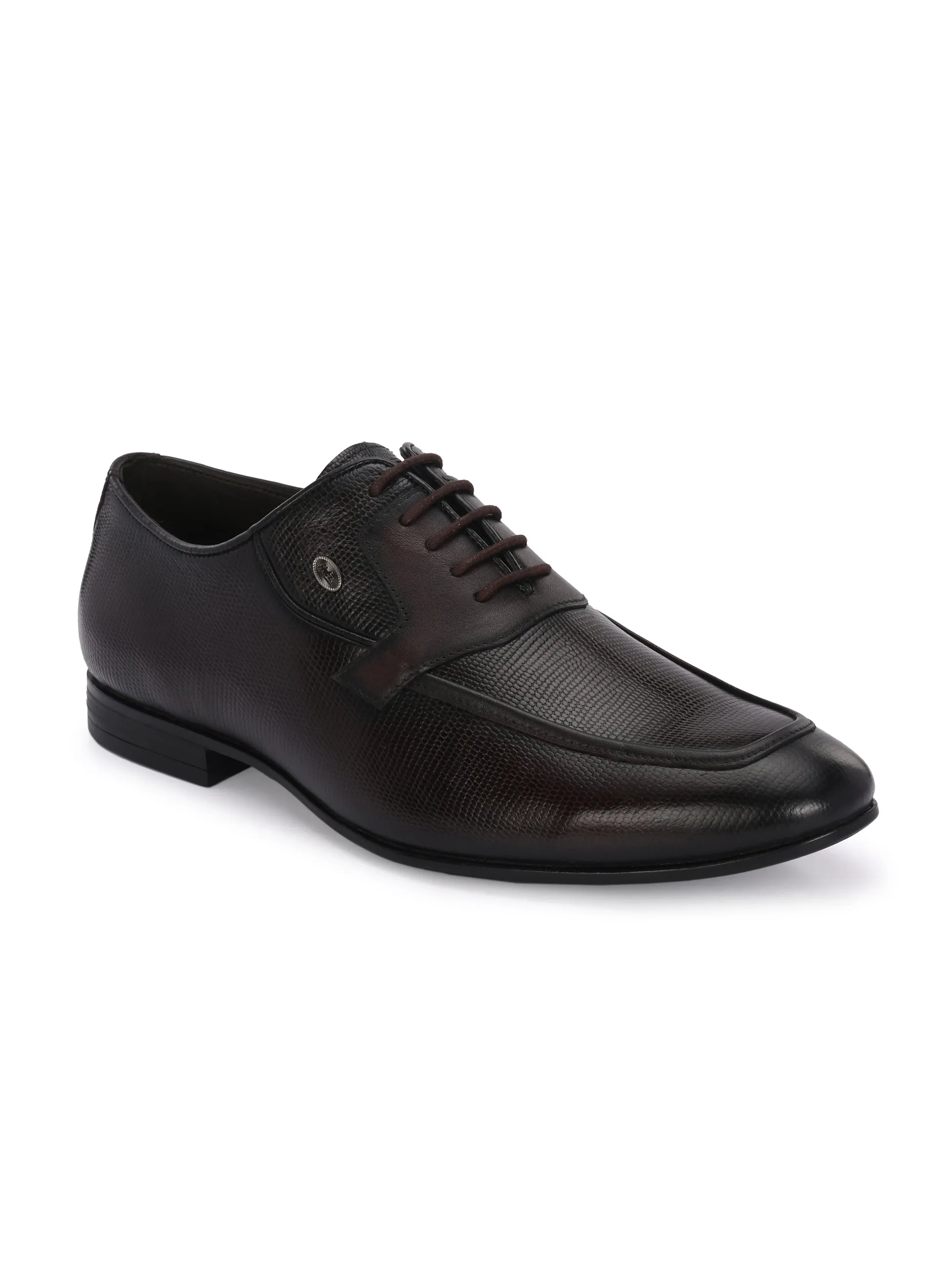 HITZ7552-Men's Brown Leather Formal Shoes