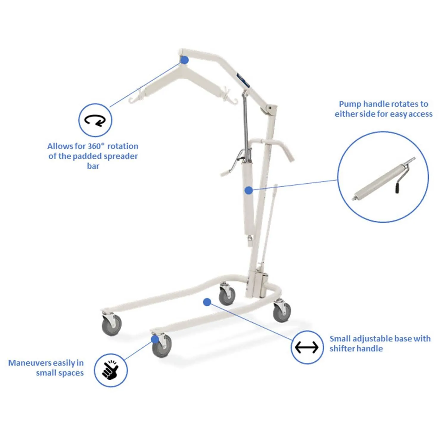 Invacare Painted Hydraulic Lift, 9805P