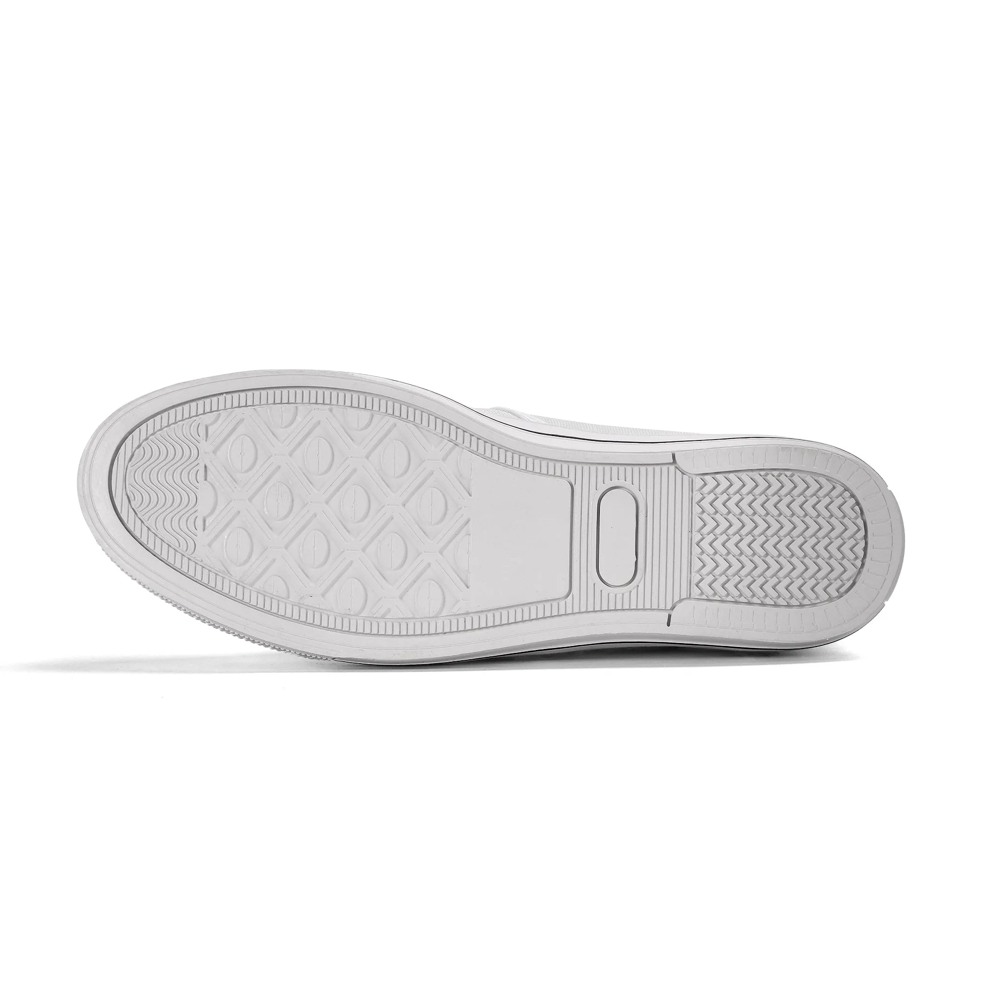 Mens Black and White Hearts Rubber Slip On Shoes