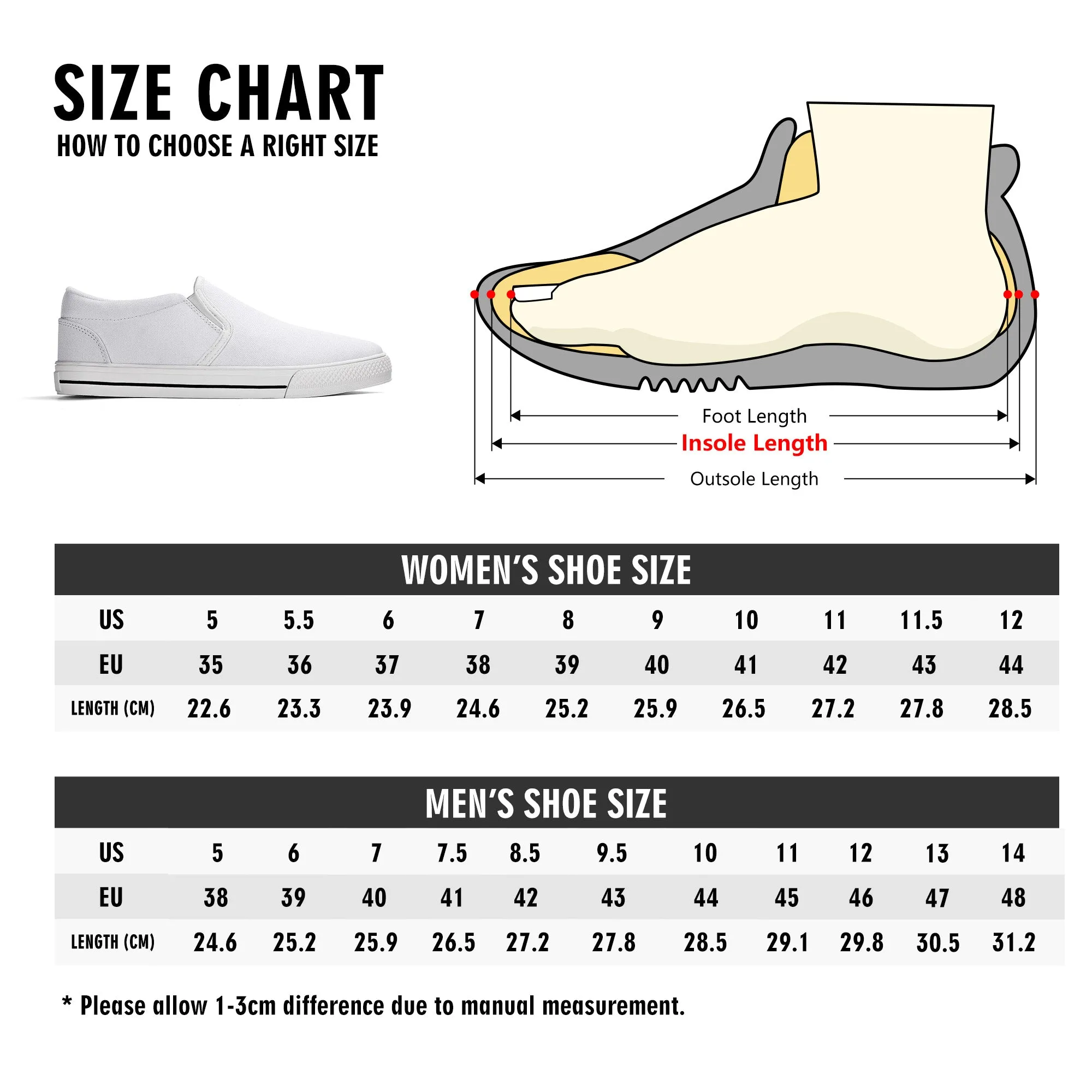 Mens Black and White Hearts Rubber Slip On Shoes