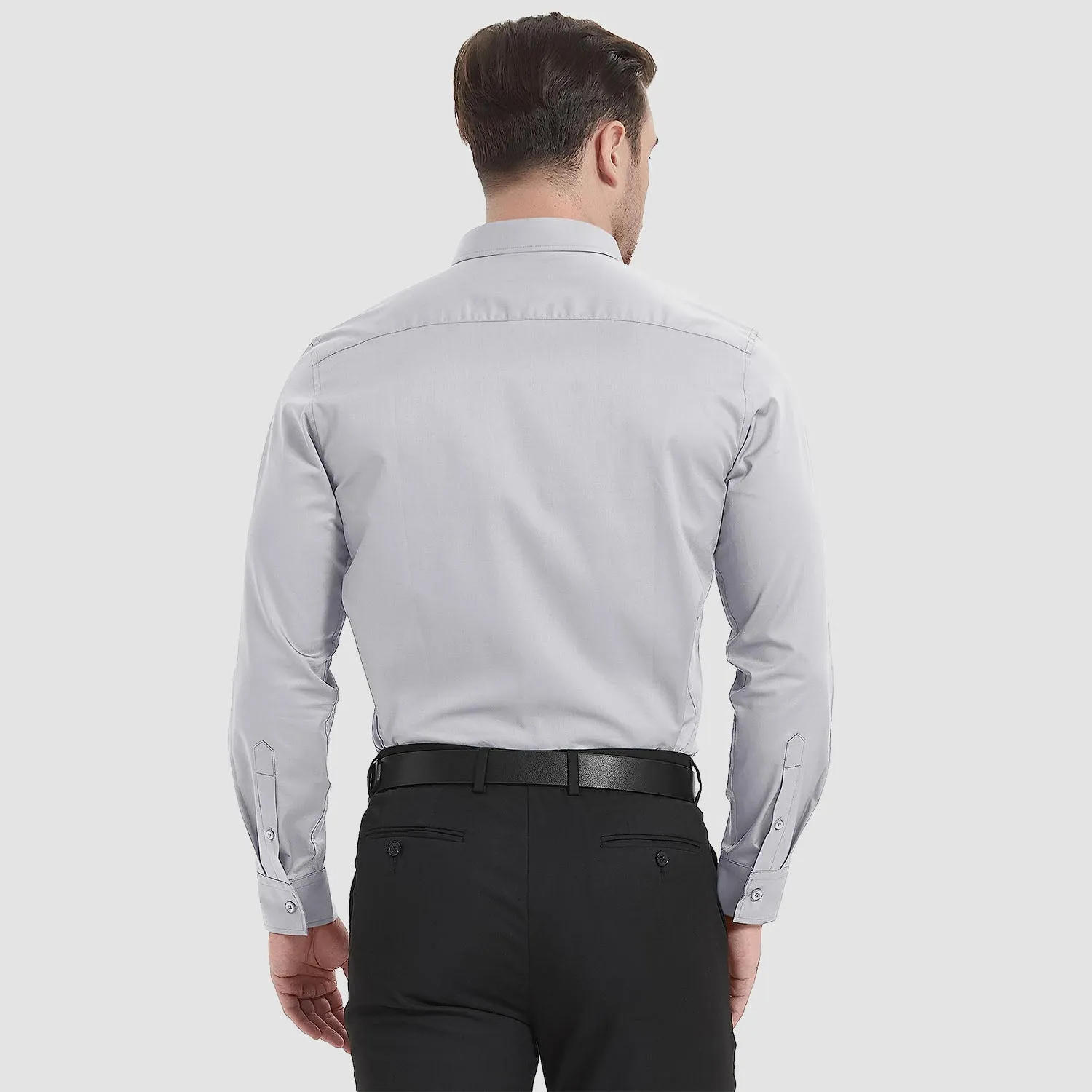 Men's Long Sleeve Dress Shirts Regular Fit Business Shirt
