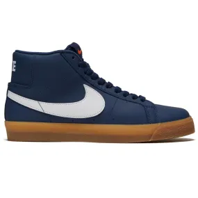 Nike SB Blazer Mid Orange Label ISO - Navy Leather/Gum FJ1680-400