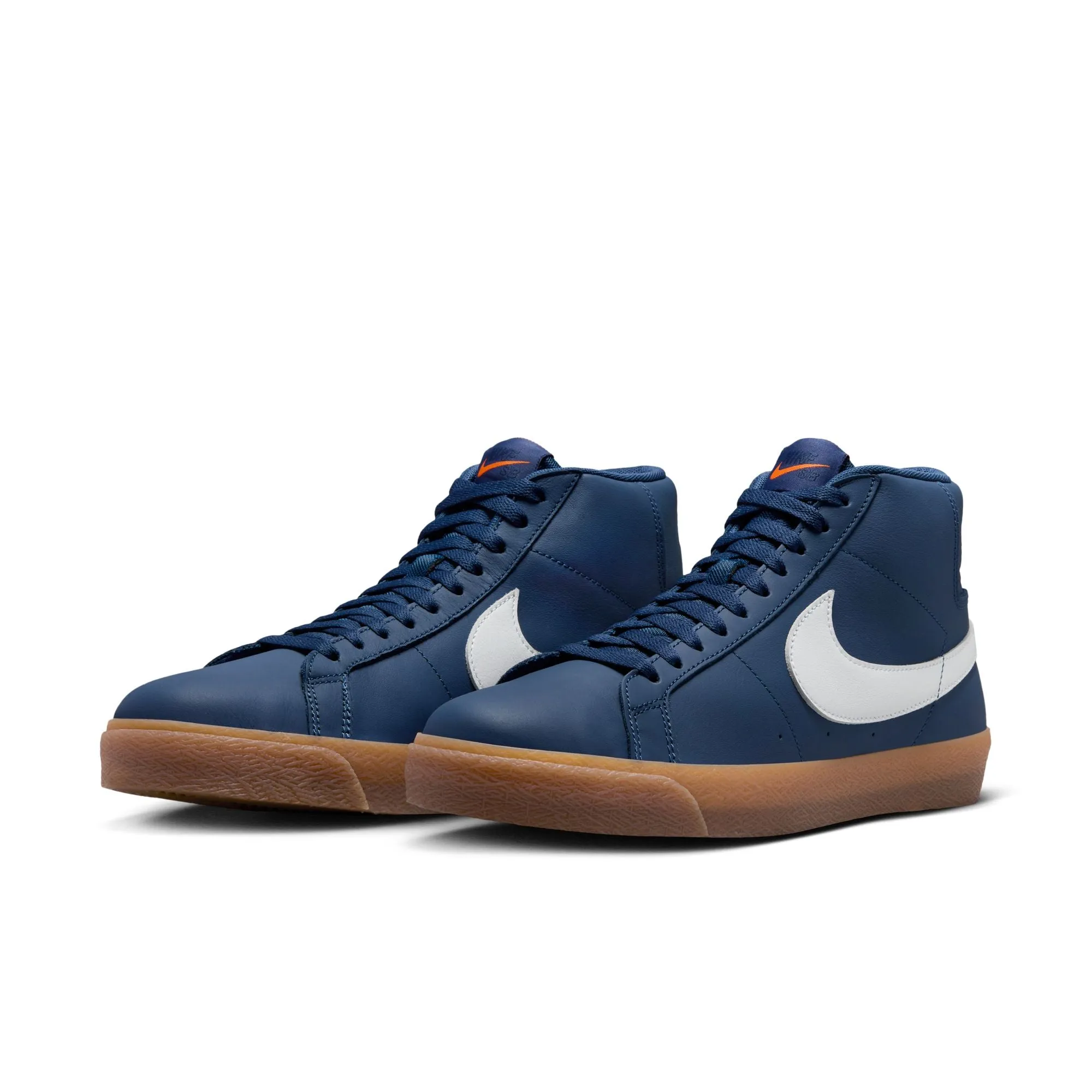 Nike SB Blazer Mid Orange Label ISO - Navy Leather/Gum FJ1680-400