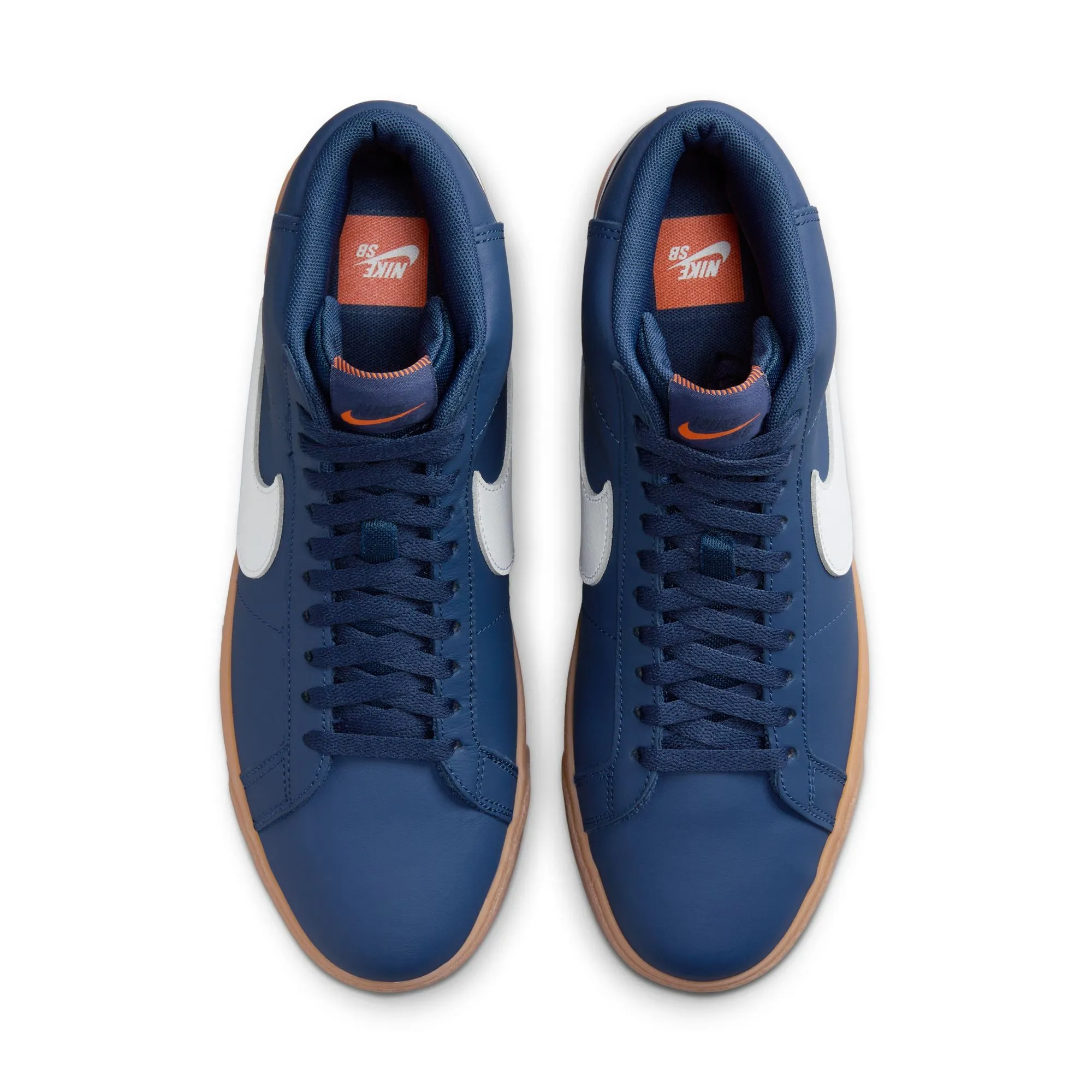 Nike SB Blazer Mid Orange Label ISO - Navy Leather/Gum FJ1680-400