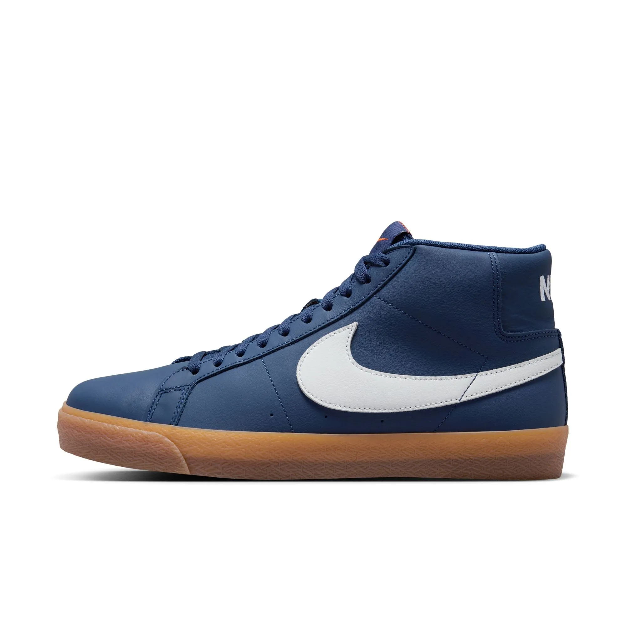 Nike SB Blazer Mid Orange Label ISO - Navy Leather/Gum FJ1680-400