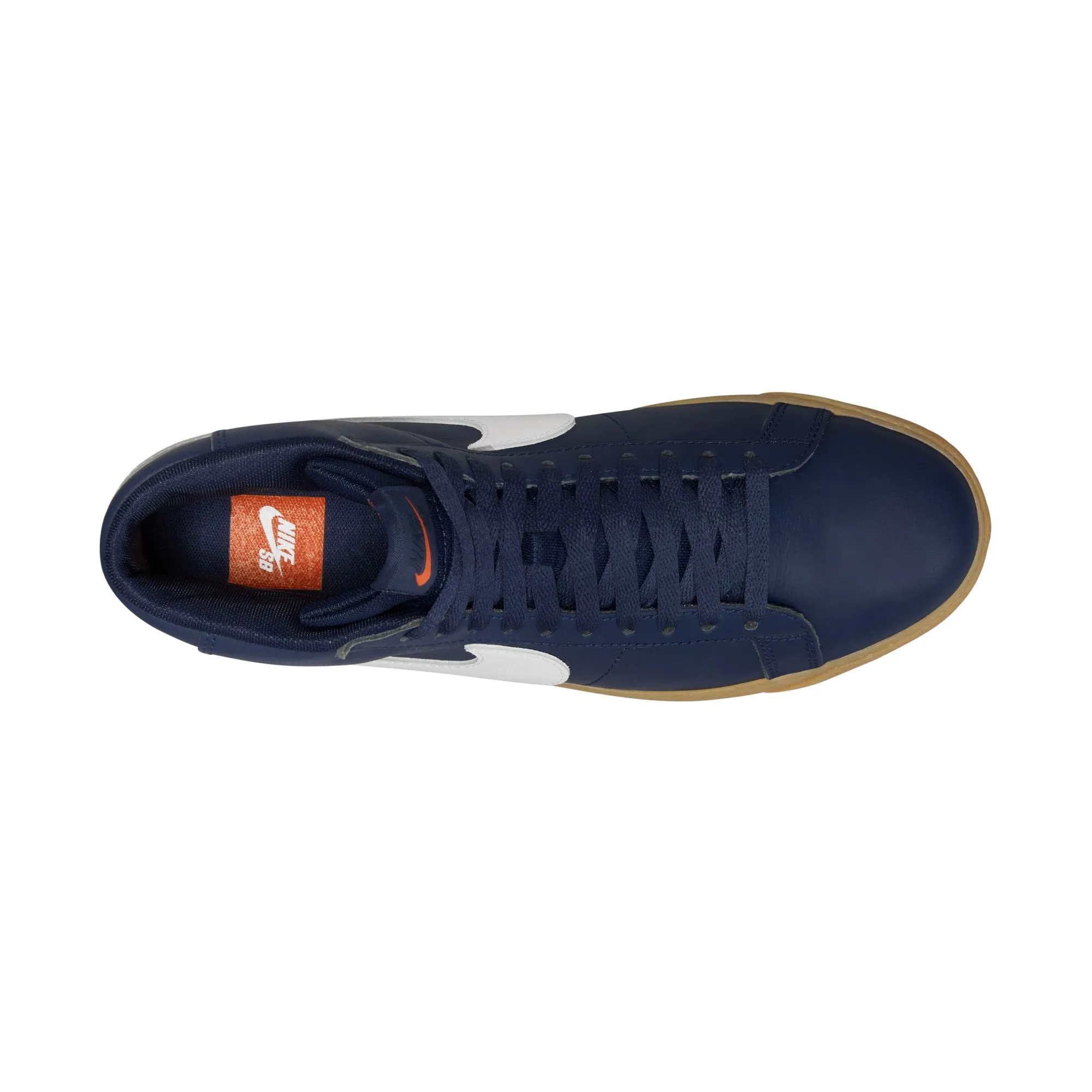 Nike SB Blazer Mid Orange Label ISO - Navy Leather/Gum FJ1680-400
