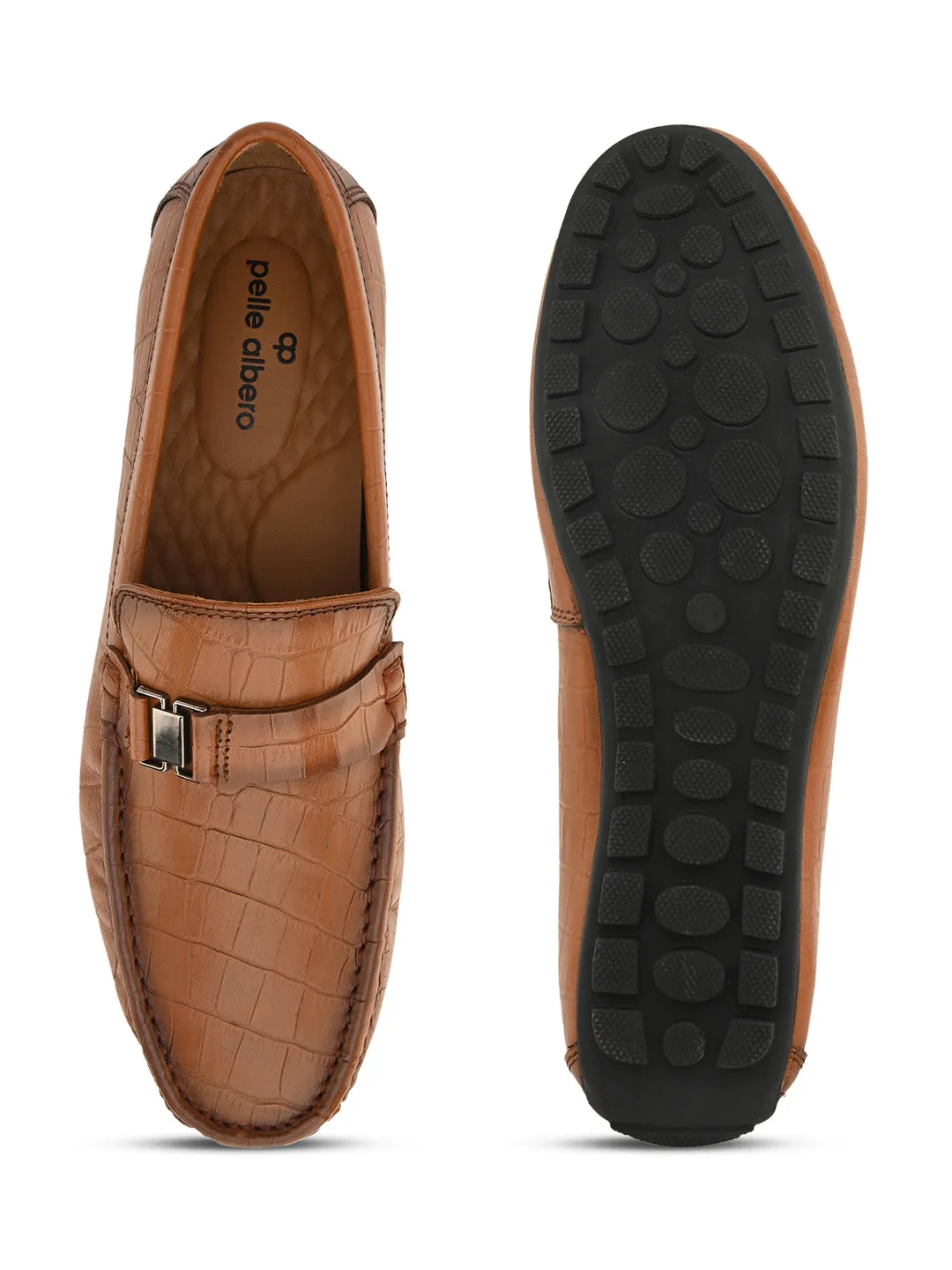 PELLE ALBERO Men Tan Slip-On Loafer