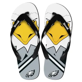 Philadelphia Eagles NFL 8-16 Youth Mascot Flip Flops