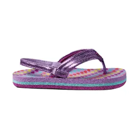Reef Kids' Little Ahi Flip Flop - Lavender Hearts