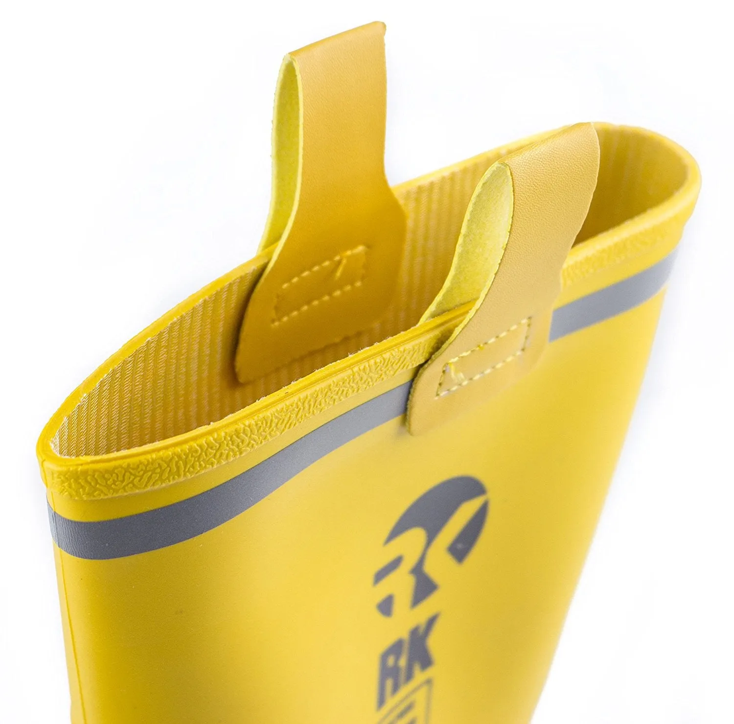 RK Mens Waterproof Rubber Sole Rain Boots - Yellow