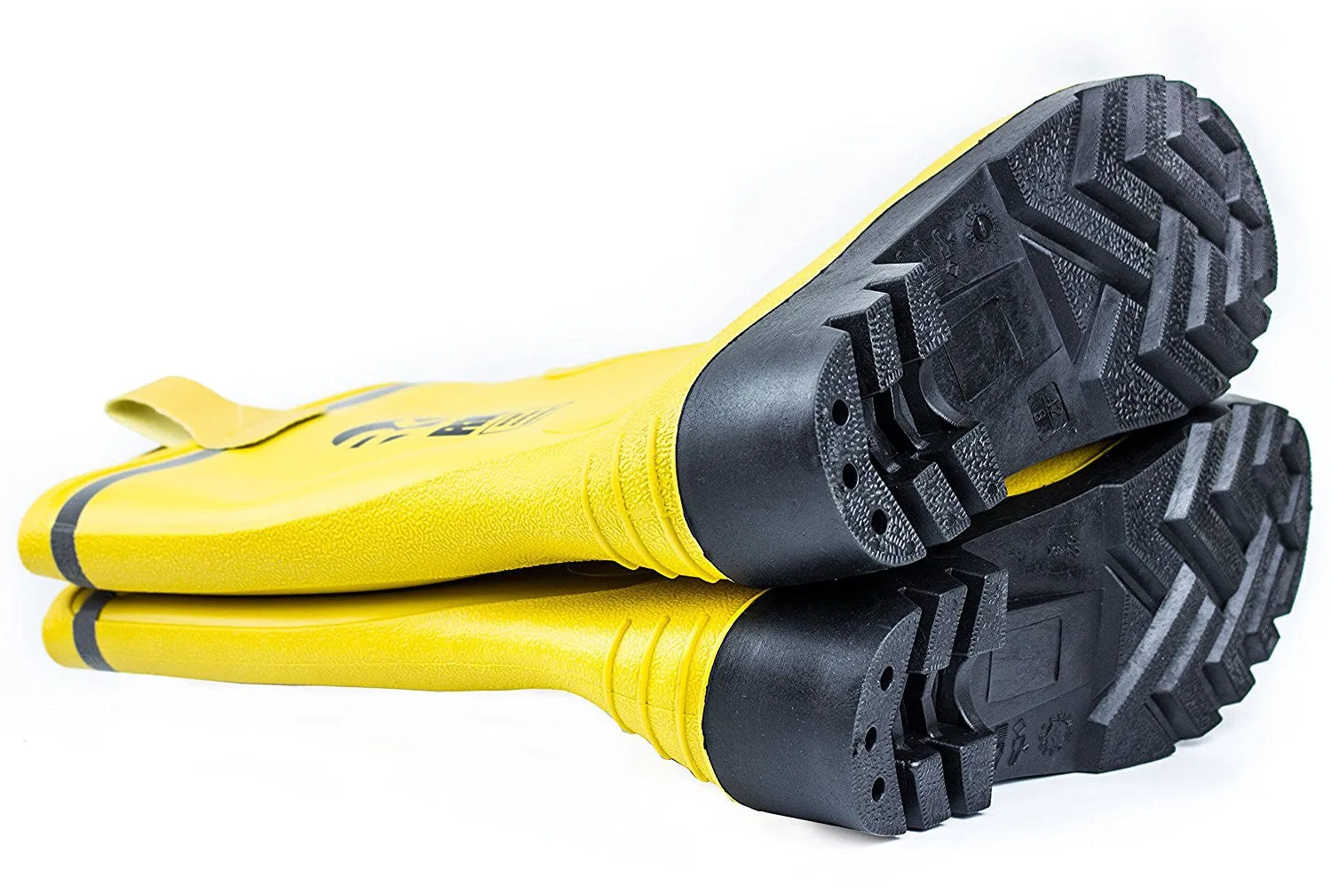 RK Mens Waterproof Rubber Sole Rain Boots - Yellow