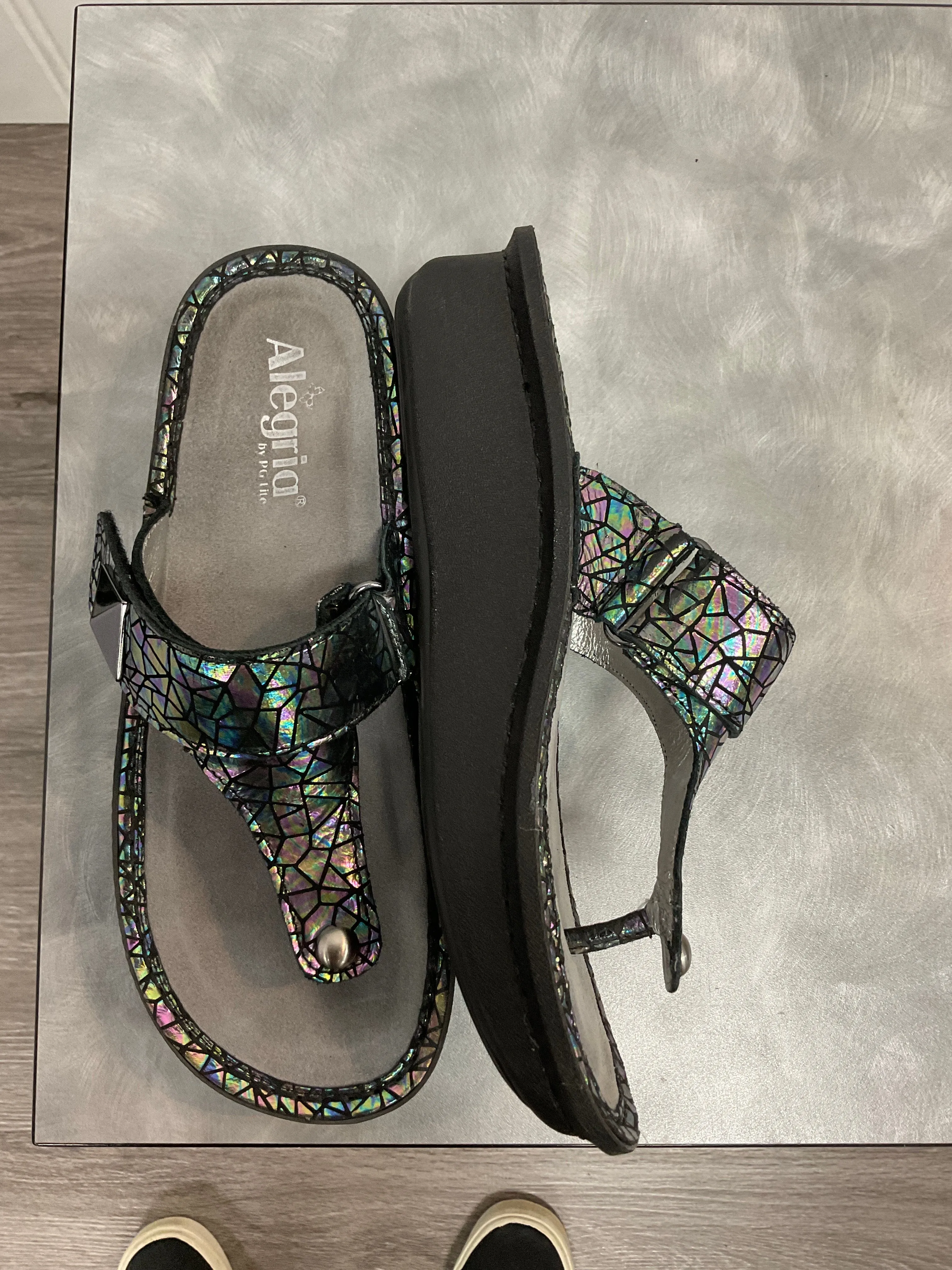 Sandals Flip Flops By Alegria In Multi, Size:8.5
