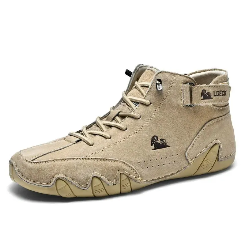 Slip-On Flexible Waterproof Ankle Boots with Elastic Laces and Band