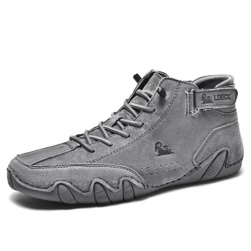 Slip-On Flexible Waterproof Ankle Boots with Elastic Laces and Band