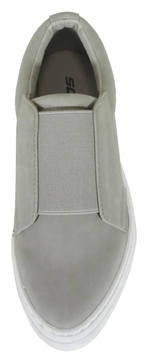 Soda Women's Closed Round Toe Stretch Slip-On Flatform Fashion Sneaker