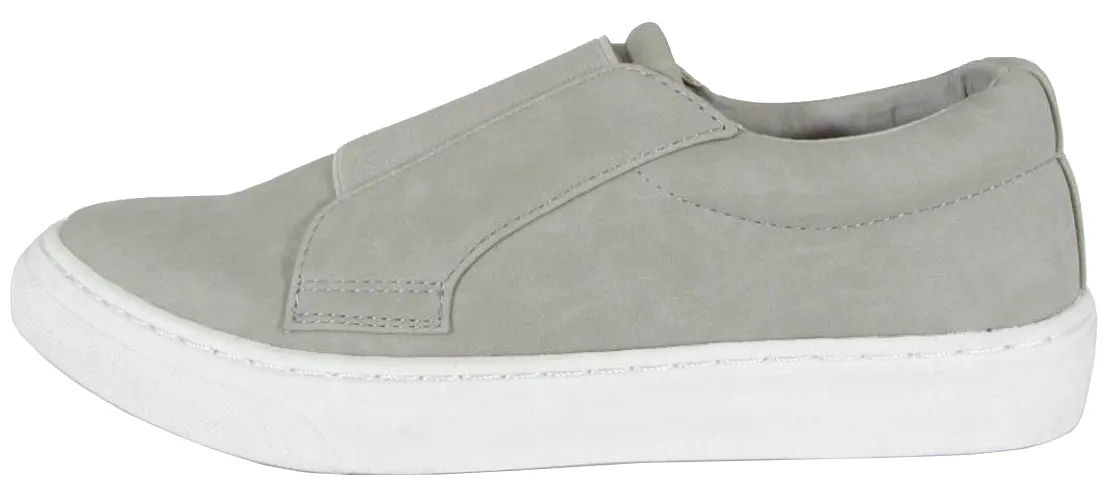 Soda Women's Closed Round Toe Stretch Slip-On Flatform Fashion Sneaker
