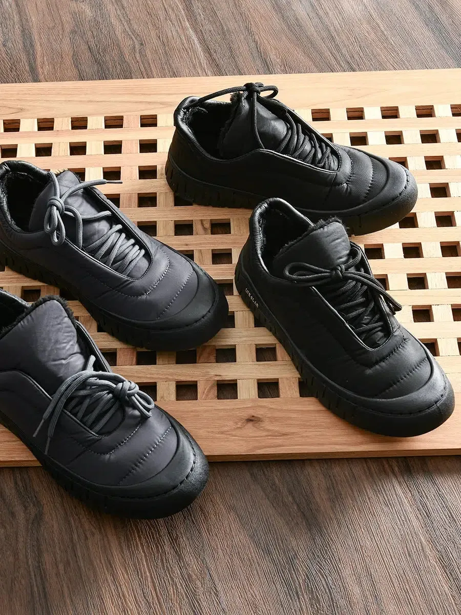Velvet Lace-up Non-slip Shoes