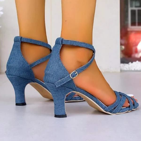 Women's Round-Toe High Heel Sandals 88935771C